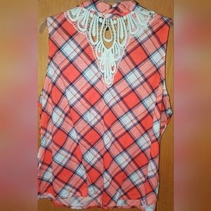 Sleeveless womens dress shirt